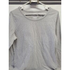 Duluth Trading Co Long Sleeve Shirt Gray XL‎ Cotton Spandex Everyday Basic Top
